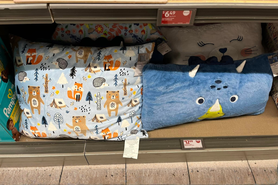 Most children's pillows are built for the store shelf